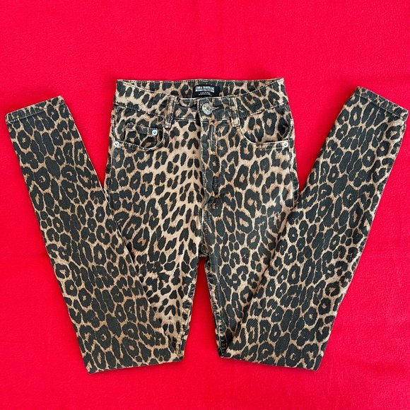 Zara Hi-Rise Animal Print Skinny Jean - Picture 2 of 8
